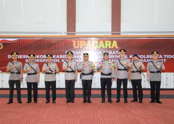 Kapolda Malut Pimpin Serah Terima Jabatan dan Pelantikan Sejumlah Pejabat Utama Polda Malut